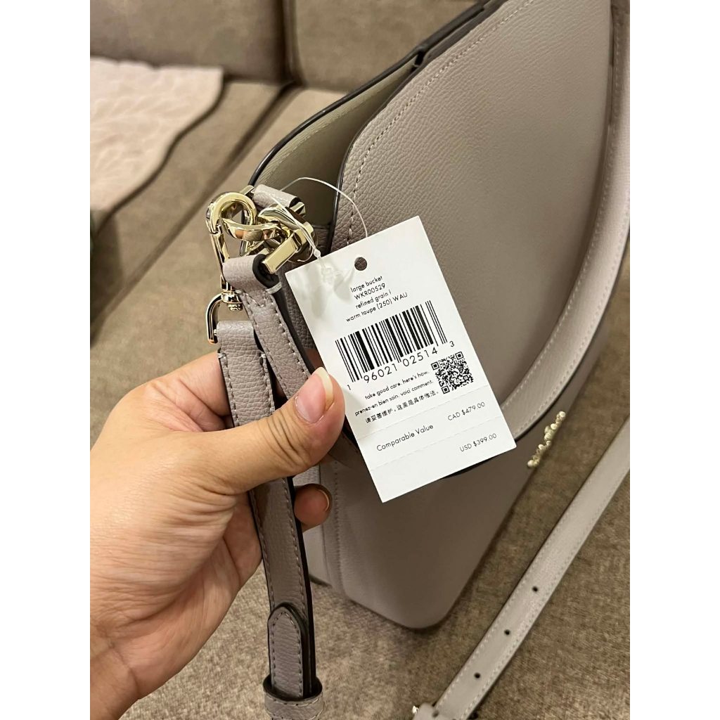 ORIG & IMPORTED KS Darcy Large Taupe Bucket Bag