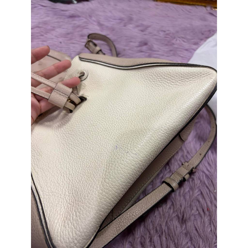 ORIG Preloved KS Leila Medium Flap Beige Backpack