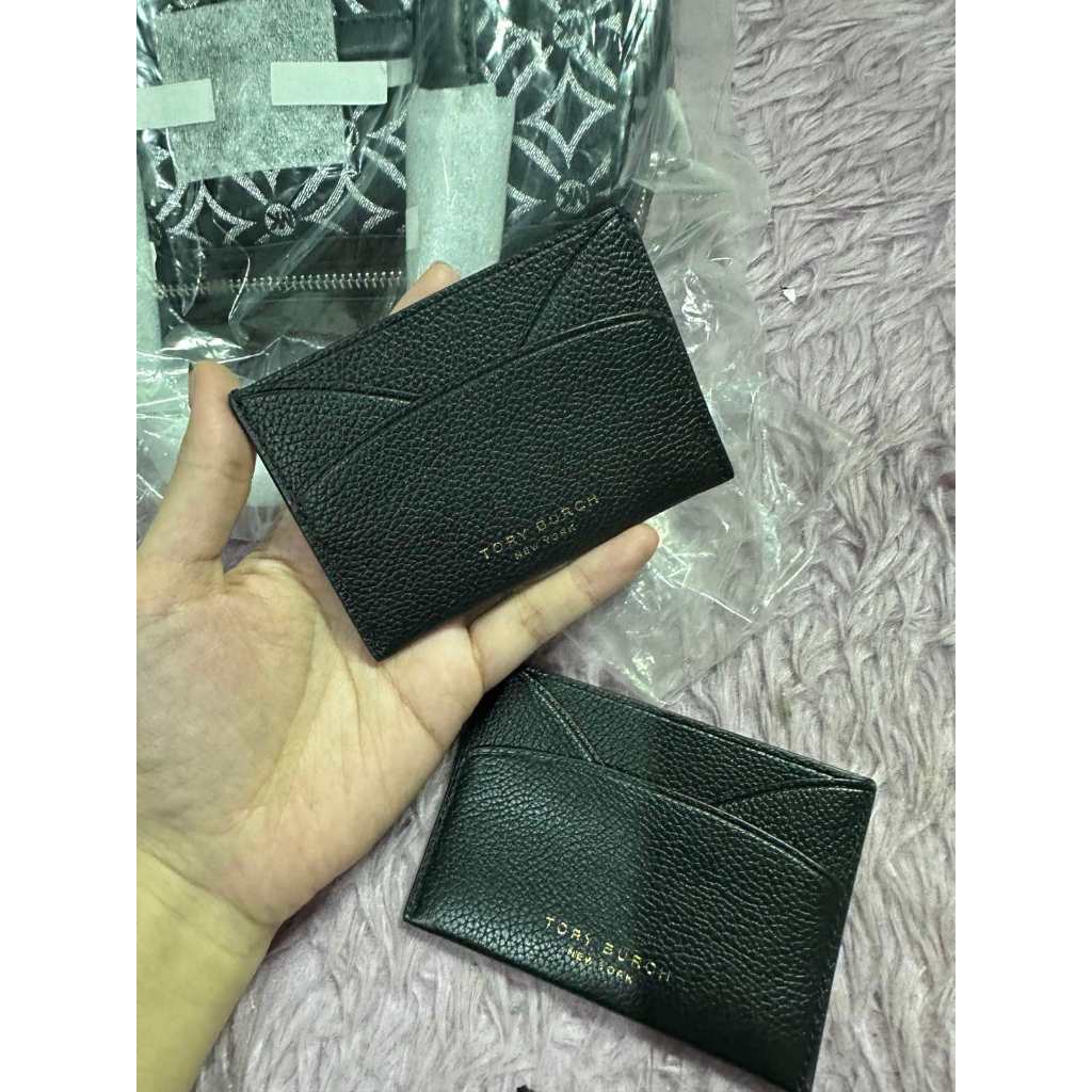 ORIG & IMPORTED TB Romy Flat Card Case Black Slim Wallet