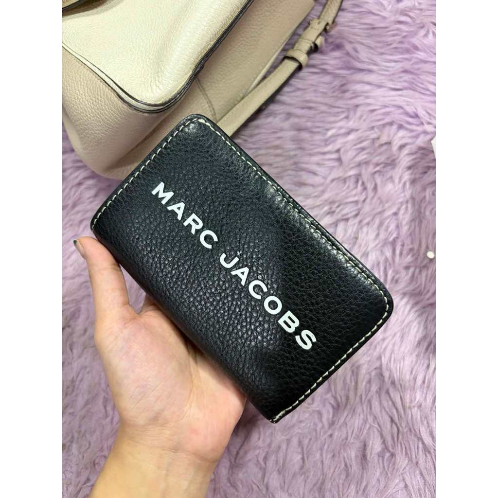 ORIG Preloved MJ The Leather Mini Compact Black Wallet