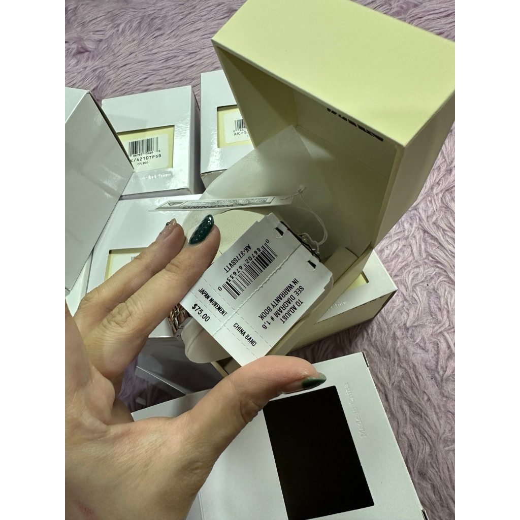 AUTHENTIC/ORIGINAL AK Two Tone Japanese Quartz Dress Watch with Metal Strap, Silver/Gold AK/3775SVTT