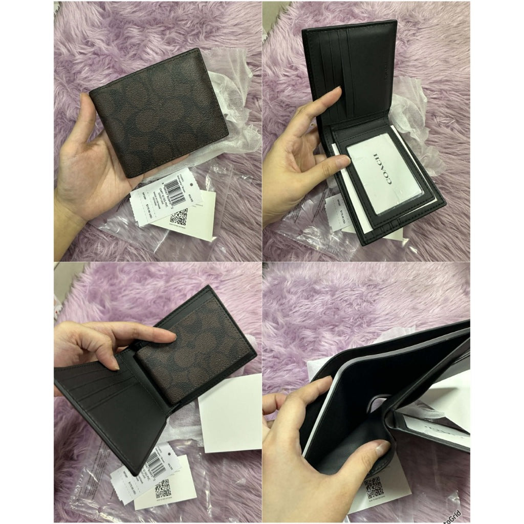 ORIG & IMPORTED CCH Compact Men Bifold Wallet Black/Brown