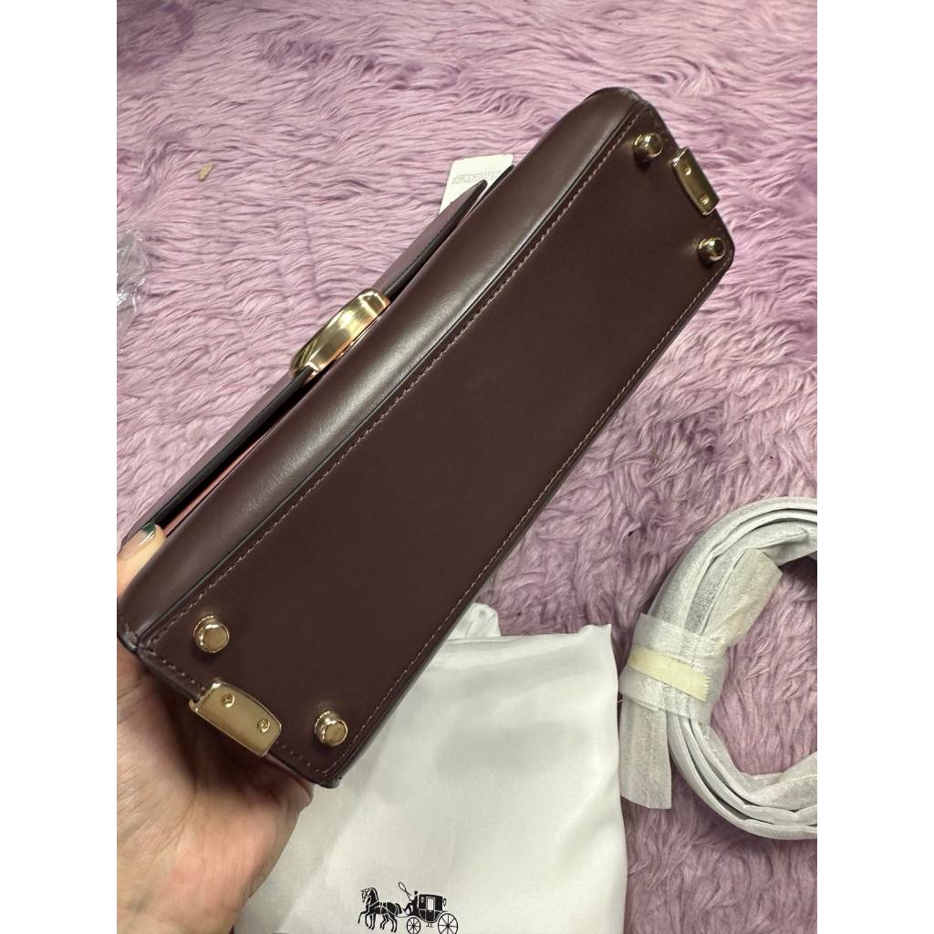 ORIG & IMPORTED CCH Retail RARE Celia Double Flap Crossbody bag Maroon / White