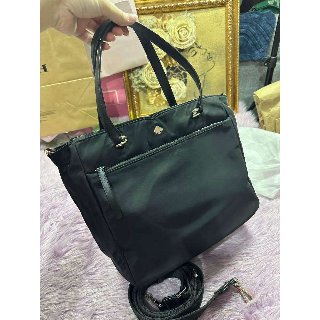 ORIG Preloved KS Jae Medium Nylon Satchel Black Bag