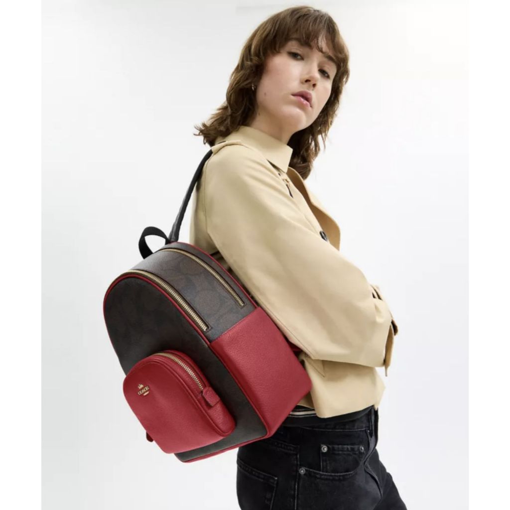 ORIG & IMPORTED CCH Medium Court Backpack In Signature Canvas Blue/Red