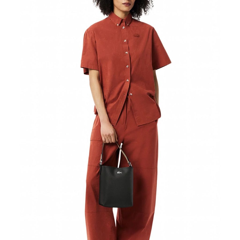 ORIG & IMPORTED LCT Lacoste Anna Bucket Black Medium Bag