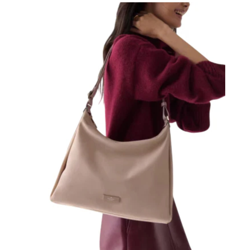 ORIG & IMPORTED KS Carter Nylon Large Convertible Crossbody Beige/Black Bag