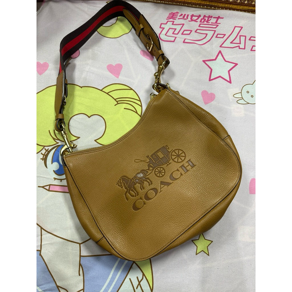 ORIG Preloved Coach Jes Hobo Large Brown Shoulder Bag