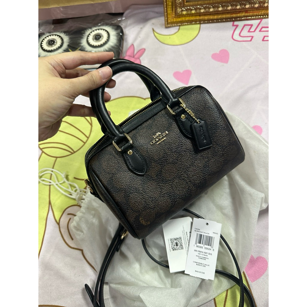 ORIG Preloved CCH Mini Rowan Crossbody Bag in Signature Canvas Brown