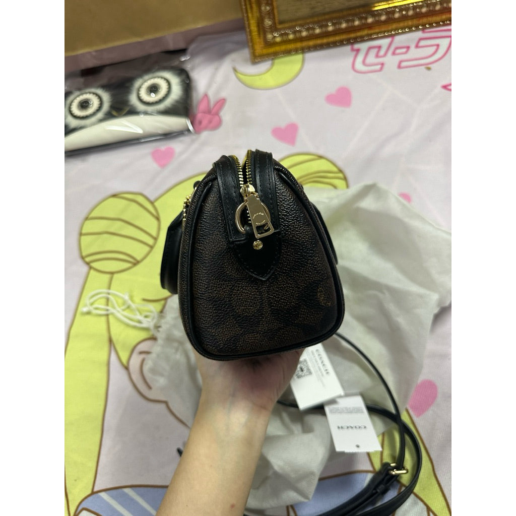 ORIG Preloved CCH Mini Rowan Crossbody Bag in Signature Canvas Brown
