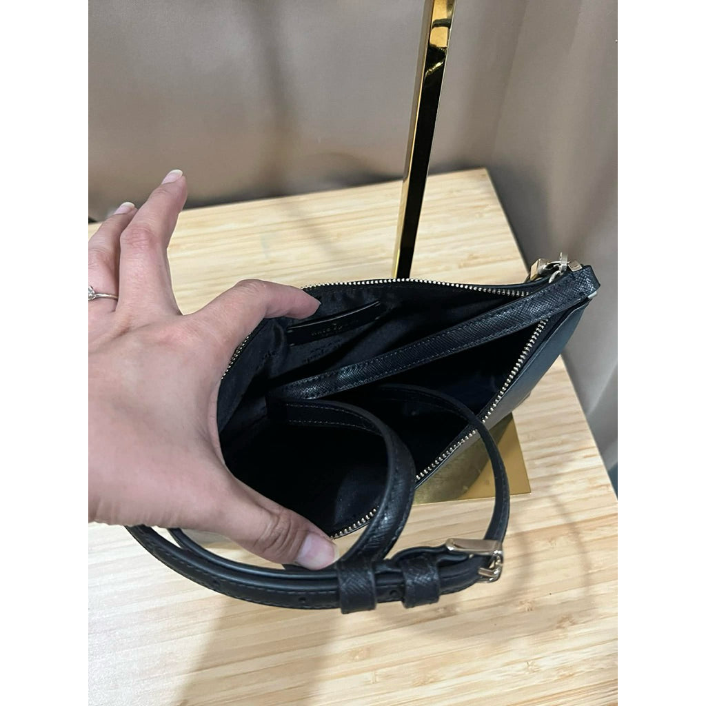 ORIG & IMPORTED KS Sadie Saffiano Crossbody Small Bag Black