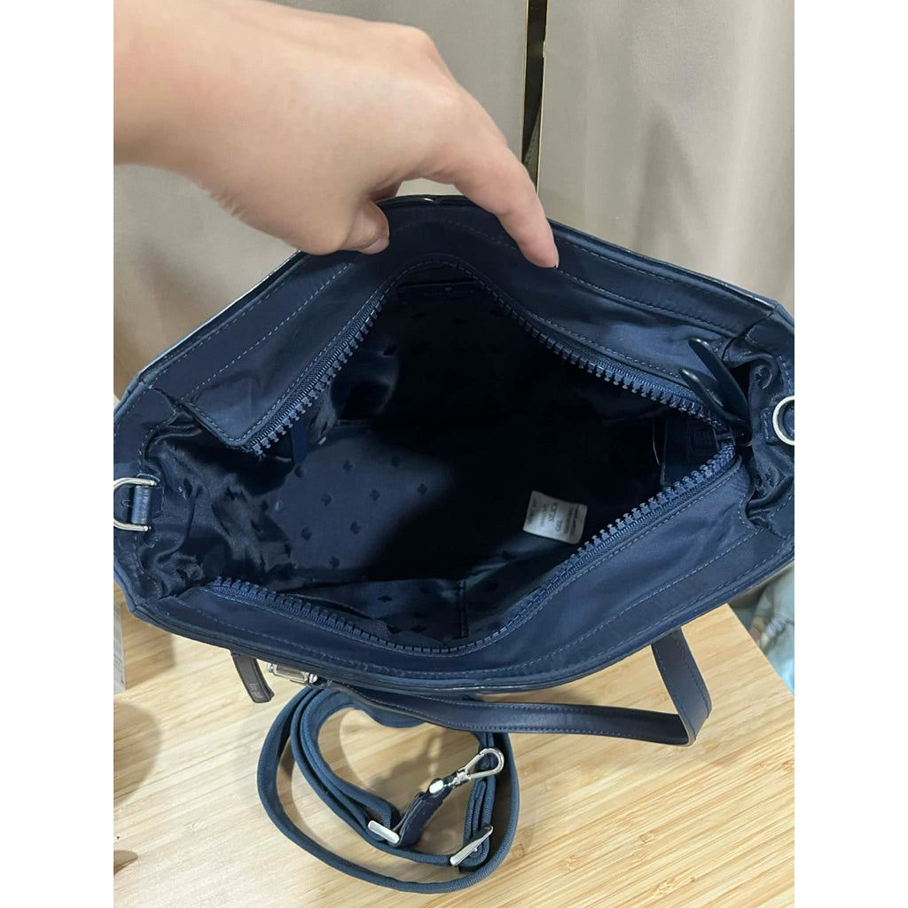 ORIG Preloved KS Jae Medium Satchel Nylon Bag in Nightcap Blue