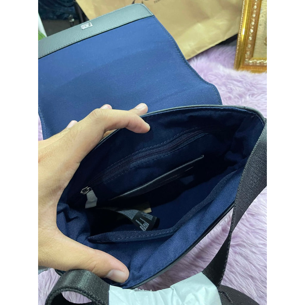ORIG & IMPORTED LCT Classic Flap Men's Black Bag - SOFT LEATHER
