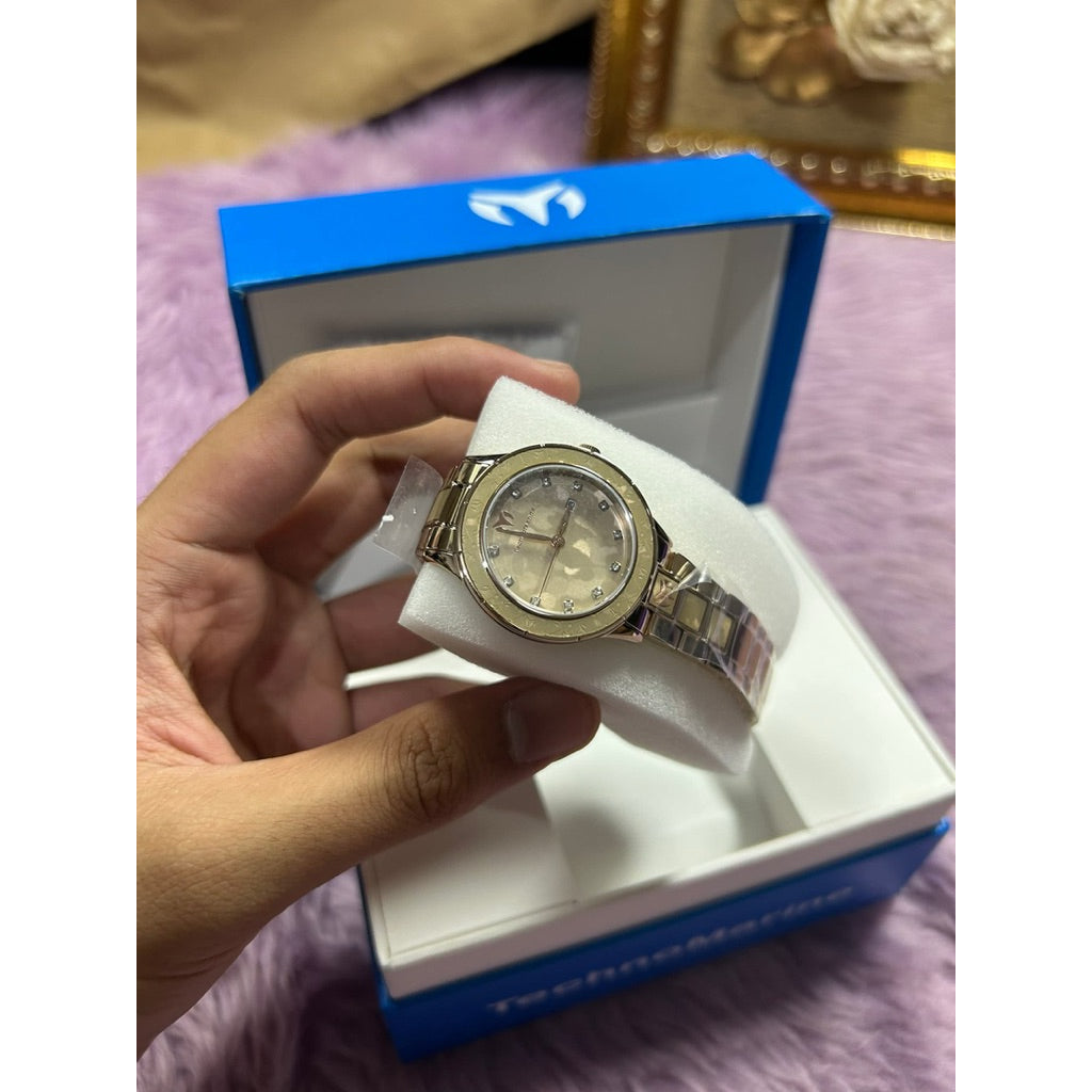 ORIG & IMPORTED Technomarine Sea 33mm TM-725060 Rose Gold Lady's Watch