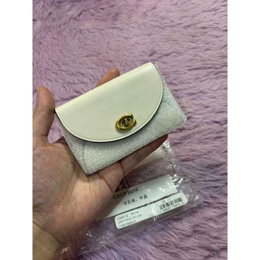 ORIG & IMPORTED CCH Turnlock Card Case Small Wallet White