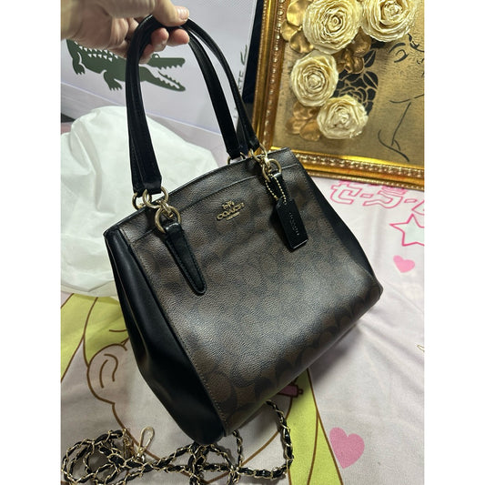 ORIG Preloved CCH Minetta Signature Brown/Black Satchel Bag