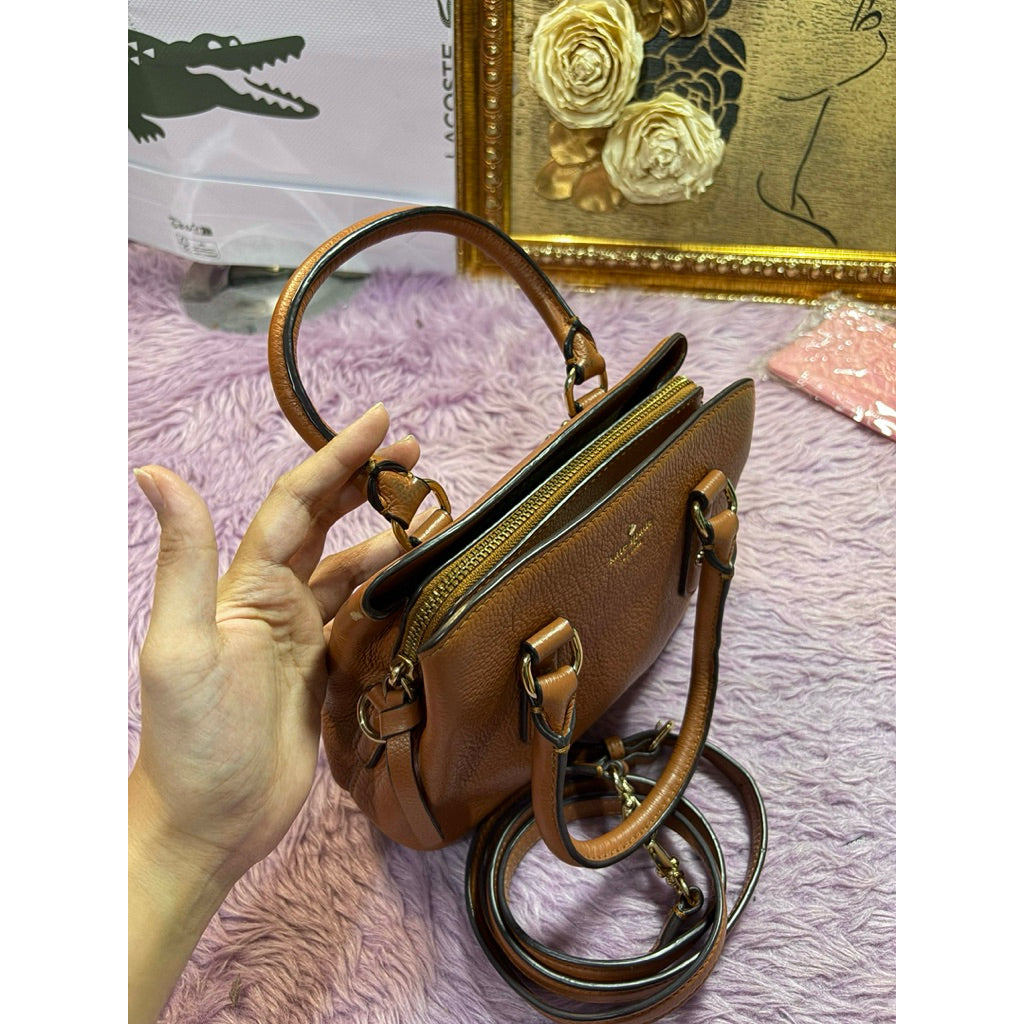 ORIG Preloved KS Mini Larchmont Avenue Evangelie Satchel Brown Bag