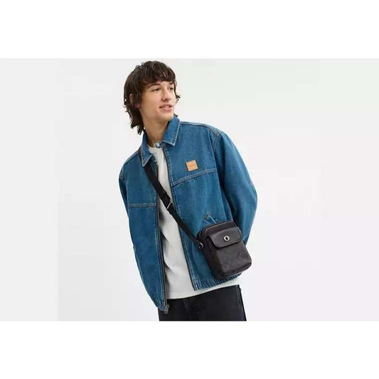 ORIG & IMPORTED CCH Turnlock Men's Crossbody Black Bag In Signature Canvas
