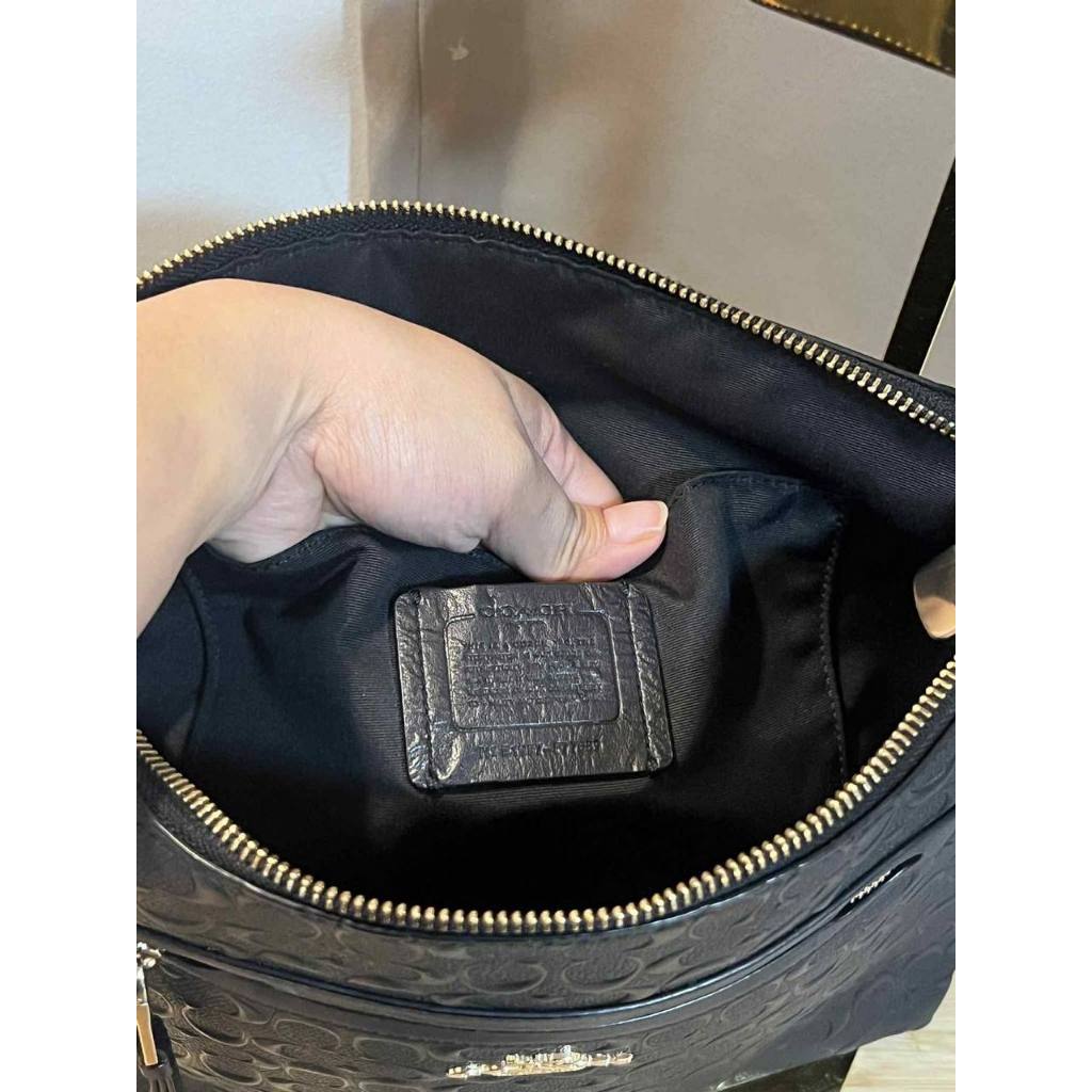 ORIG Preloved CCH Mae File Crossbody in Signature Leather Black Bag