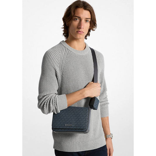 ORIG & IMPORTED MK Cooper Mini Signature Logo Crossbody Men Blue Bag With Pouch