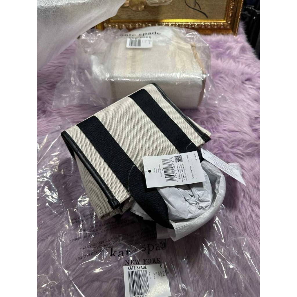 ORIG & IMPORTED KS Kip Canvas Mini Tote Beige/Black/Pink Bag