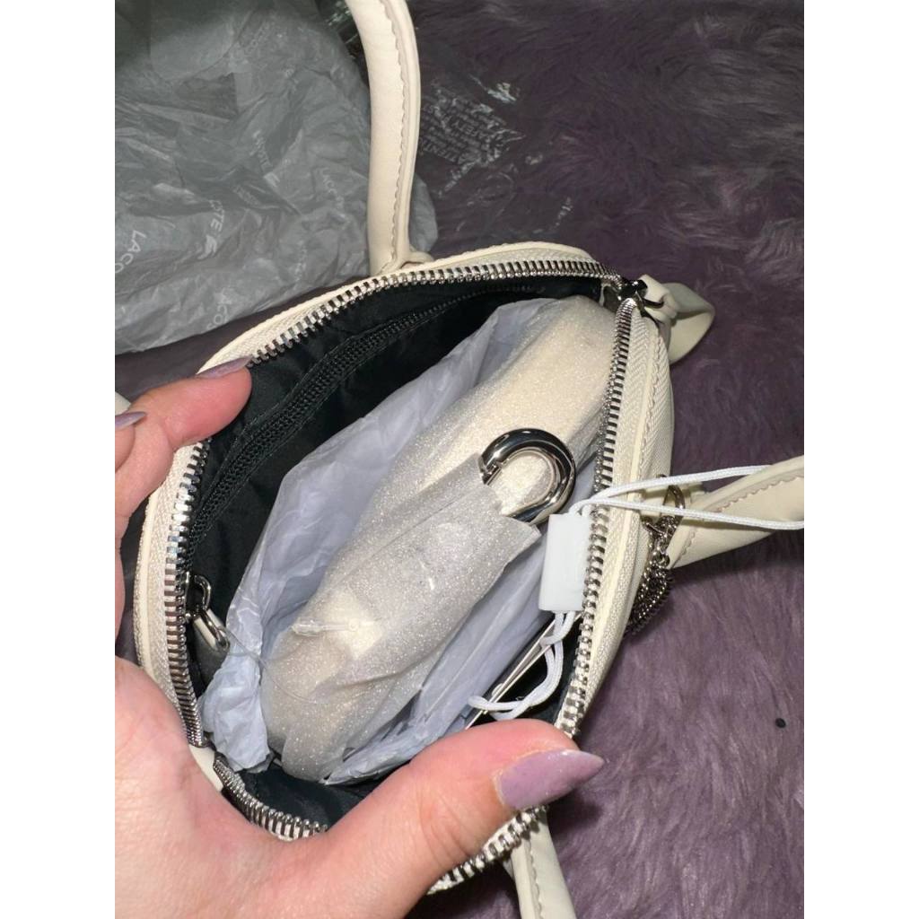 ORIG & IMPORTED LCT Mini Daily Lifestyle Bugatti Strap Small White Bag