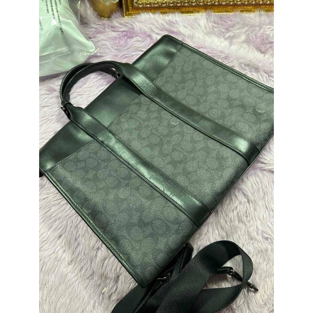 ORIG Preloved Retail CCH Gotham Portfolio Bag In Signature Canvas Men Laptop Black Bag