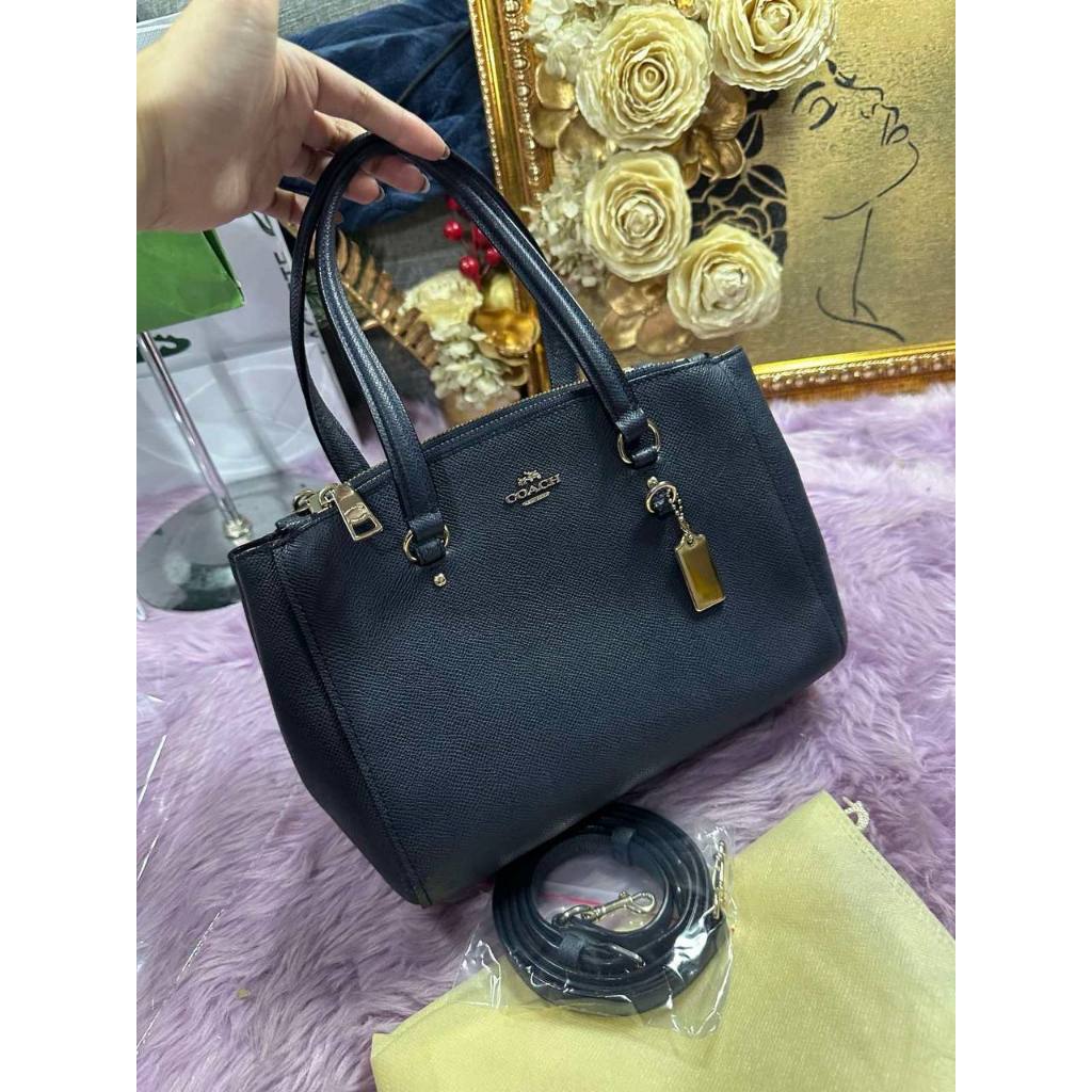 ORIG Preloved CCH Stanton Carryall 26 in Crossgrain Leather Blue Bag