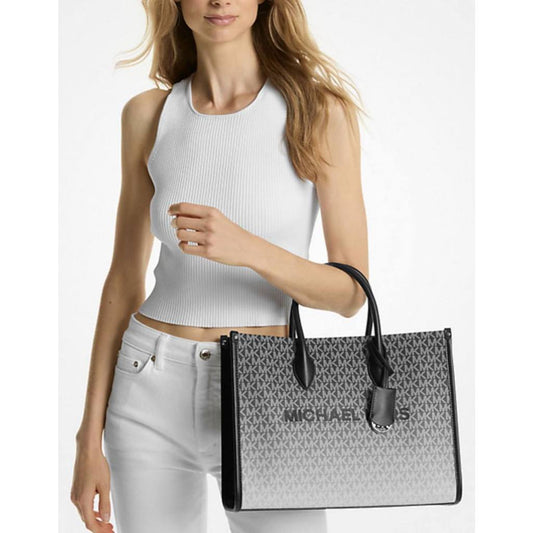 ORIG & IMPORTED MK Mirella Medium Ombré Logo Tote Bag Black