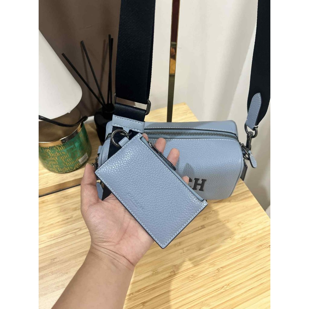 ORIG Preloved CCH Axel Crossbody With Varsity with small wallet Blue Men Bag