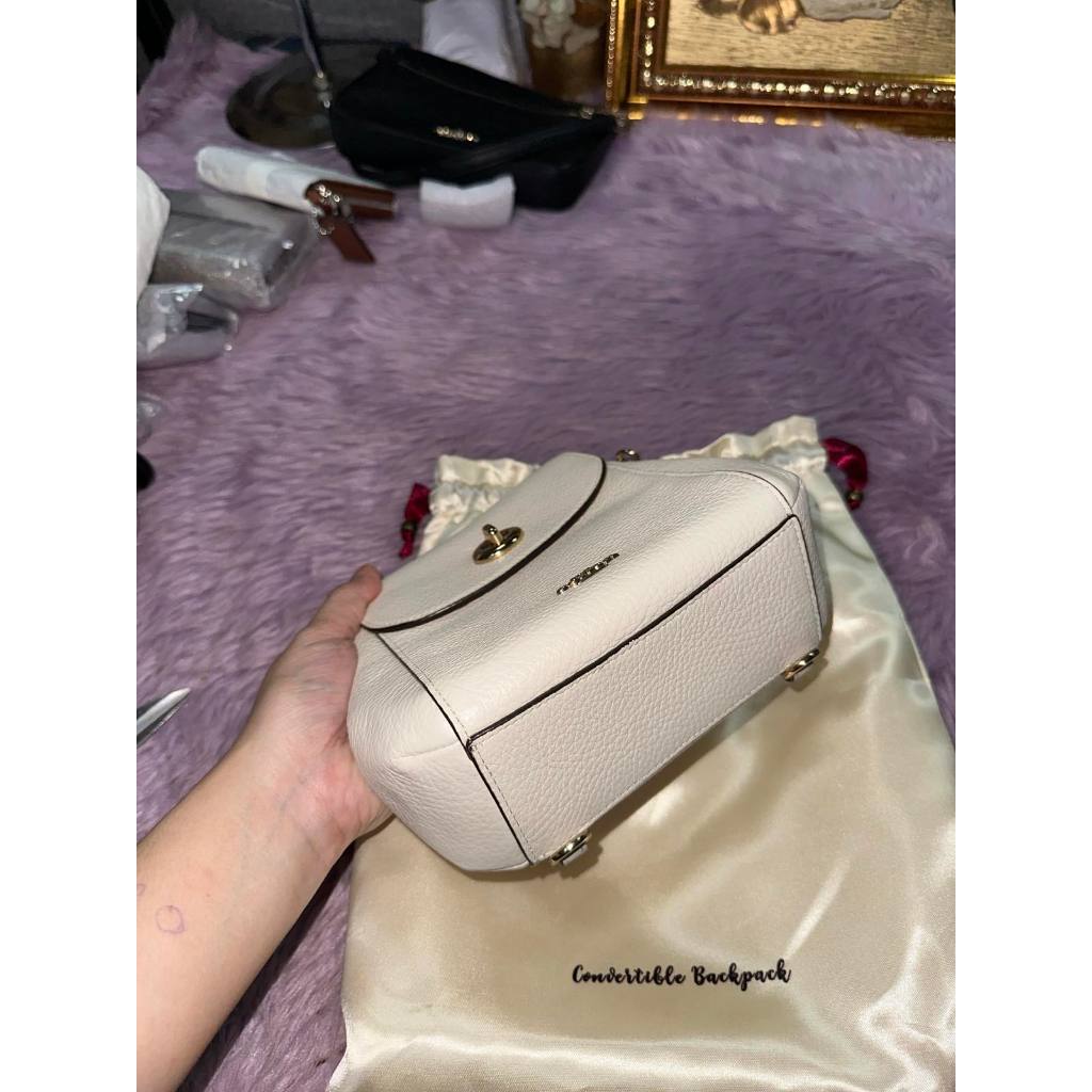ORIG Preloved RARE CCH Convertible Backpack Small White Bag