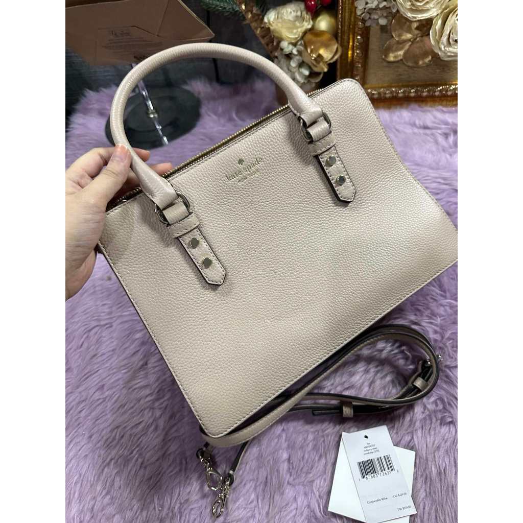 ORIG Preloved KS Mulberry Street Lise Satchel Taupe Bag
