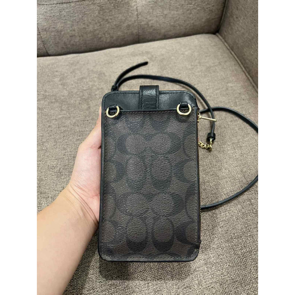 ORIG CCH  Phone Crossbody Brown Bag In Signature Canvas