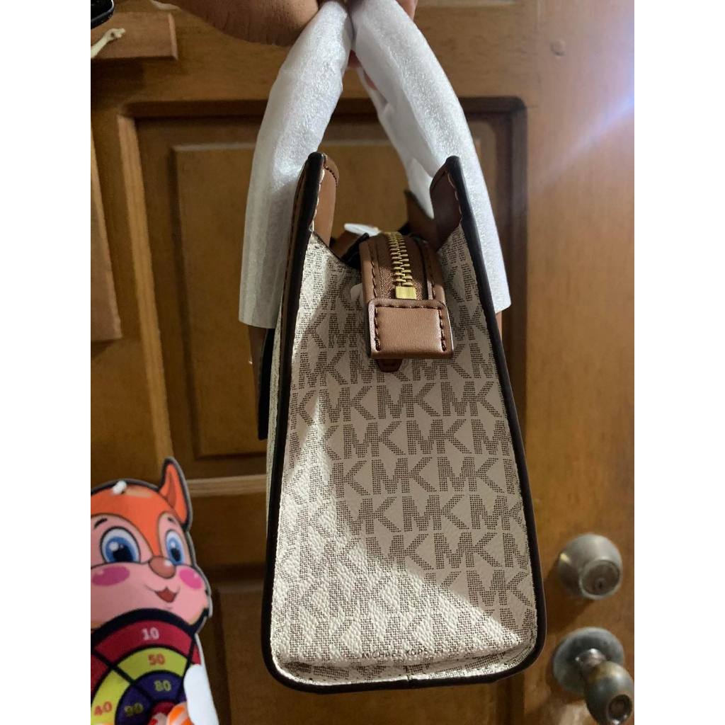 ORIG & IMPORTED MK Gabby Small Logo Satchel White Bag