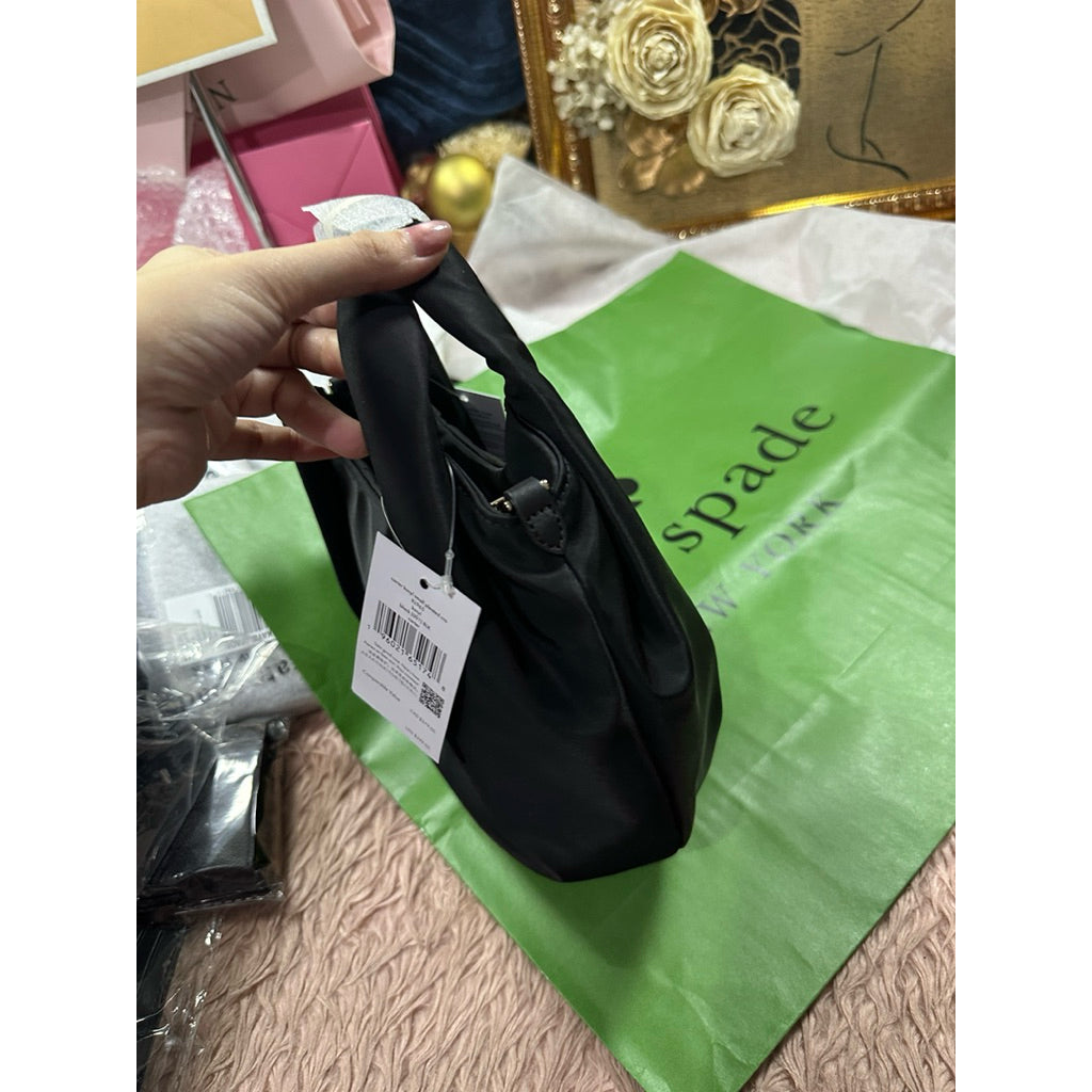 ORIG & IMPORTED KS Carter Nylon Small Pleated Crossbody Green/Black/Taupe/Purple/Pink Bag