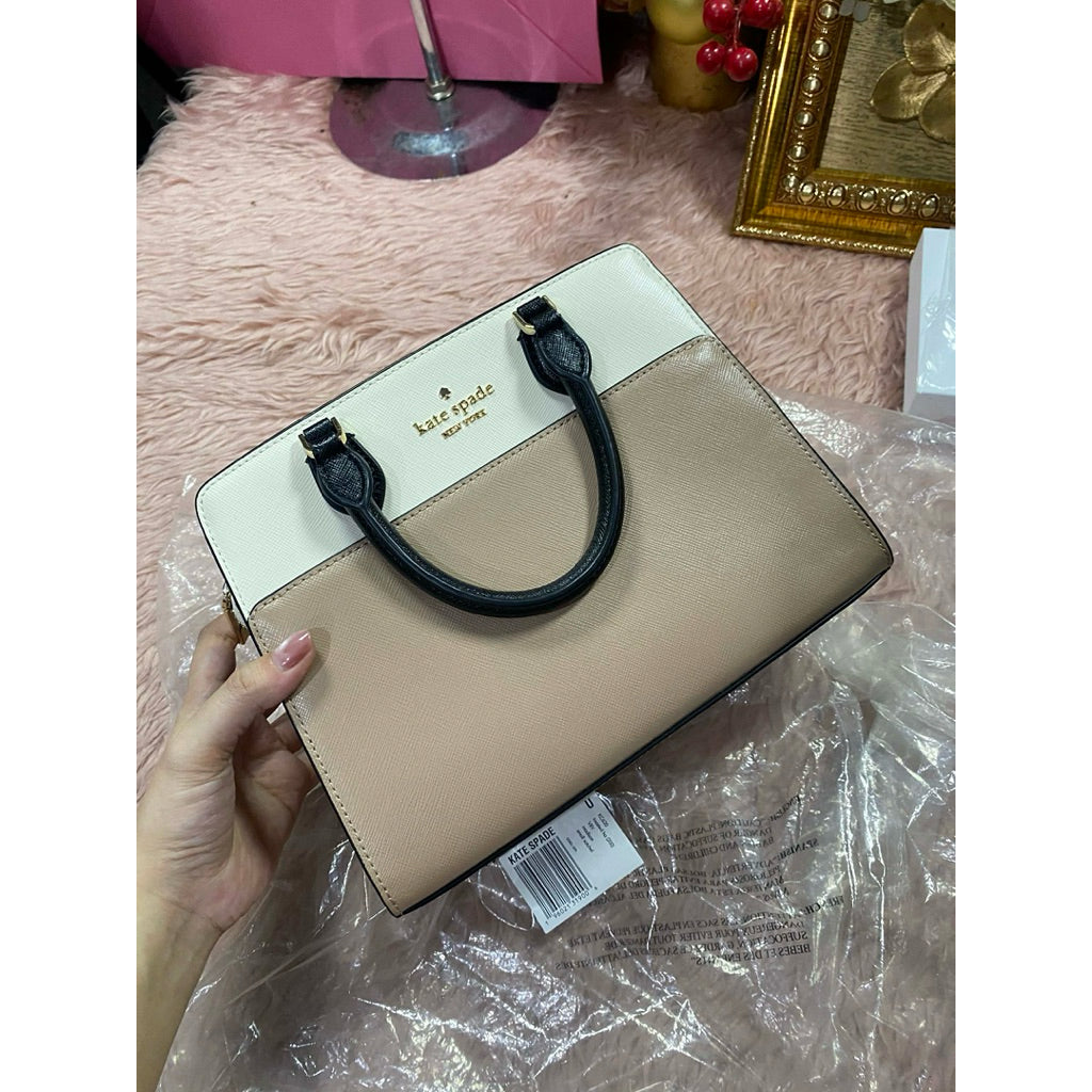 ORIG Preloved KS Madison Small Satchel Beige Bag