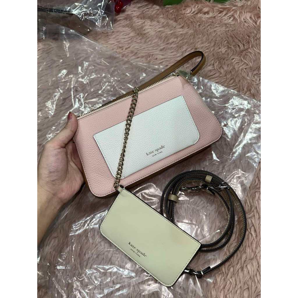 ORIG & IMPORTED KS Retail Ava Pochette Small Shoulder Pink Bag with Wallet