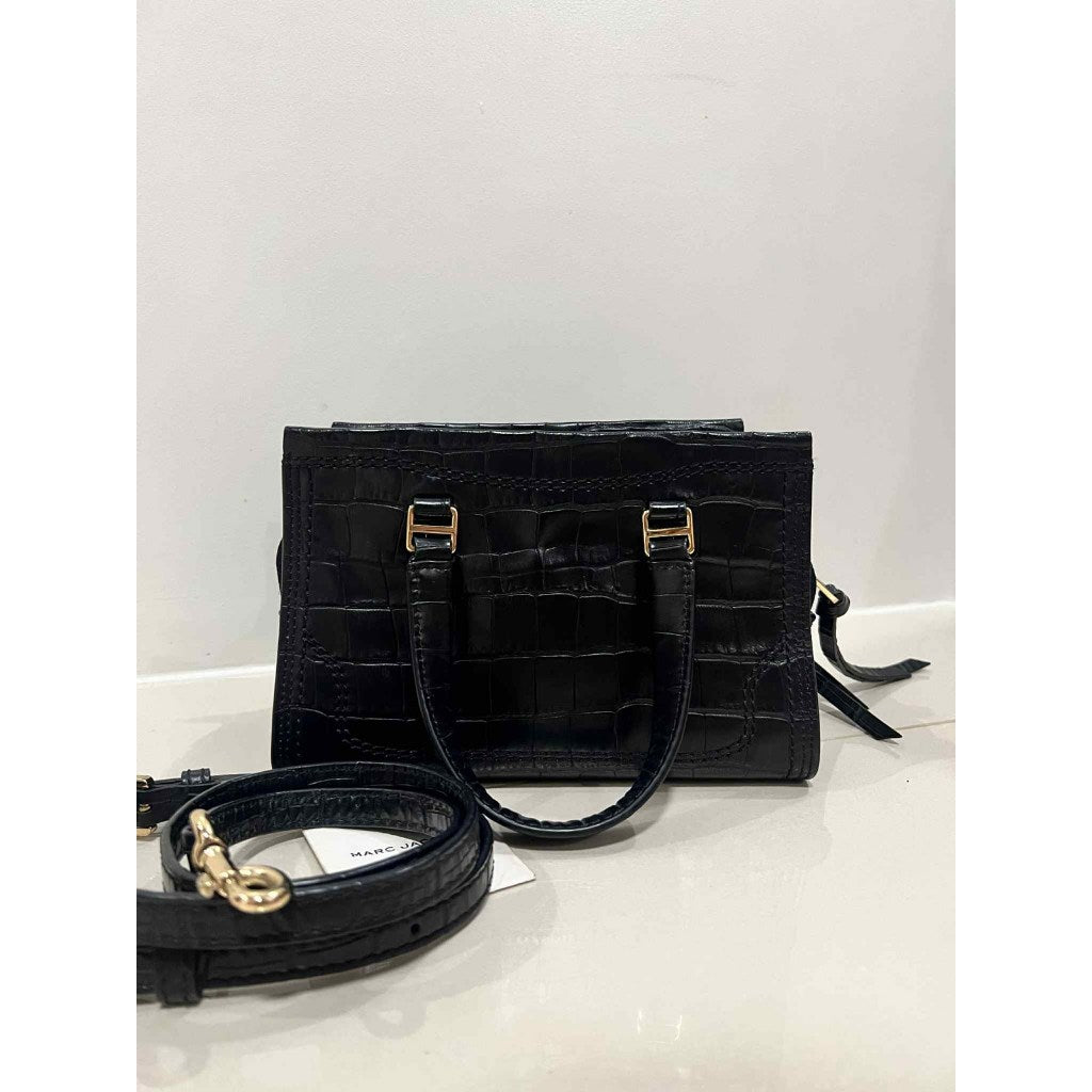 ORIG Preloved MJ Croc-Embossed Mini Cruiser Satchel Black Bag