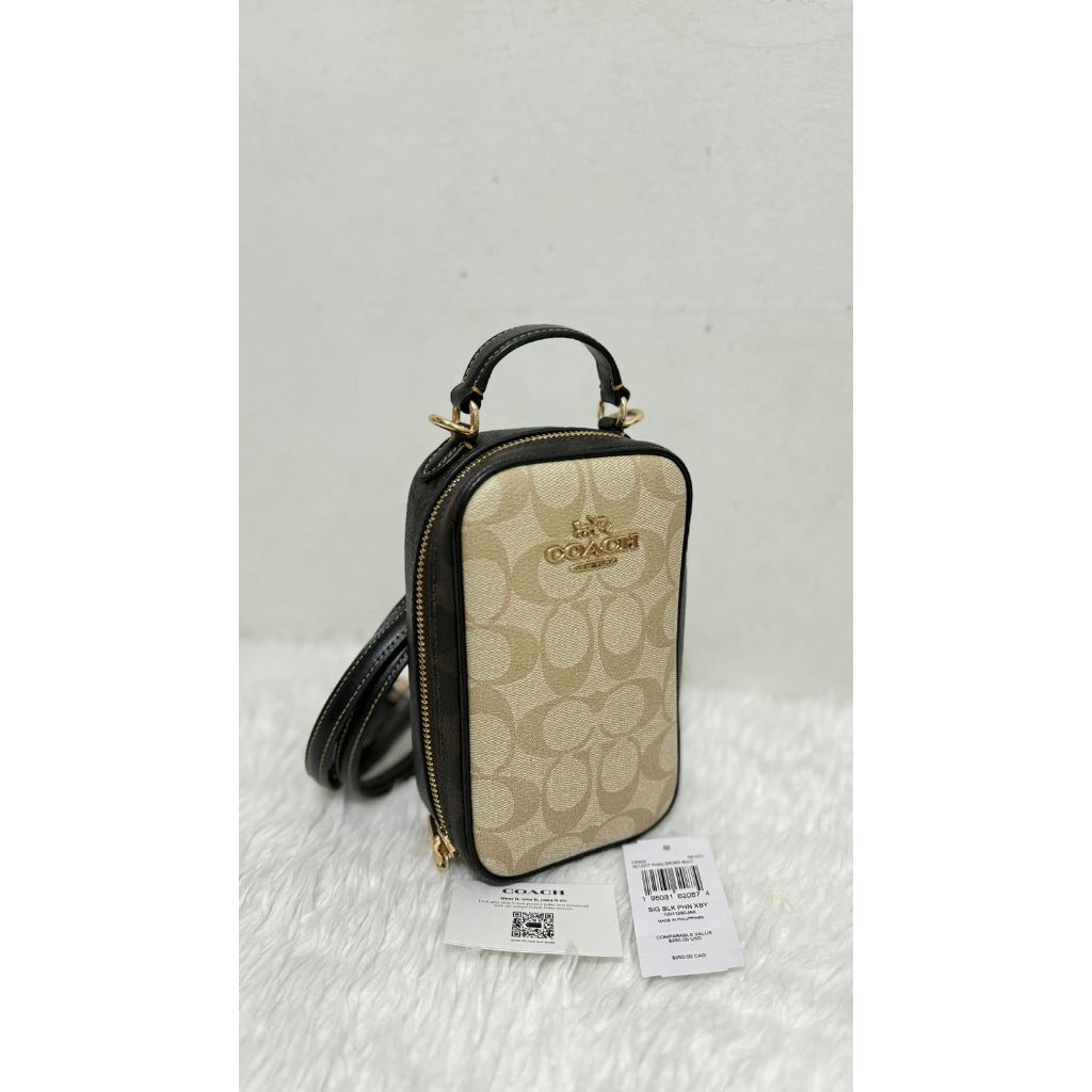 ORIG Preloved CCH Eva Phone Small Crossbody Bag In Colorblock Signature Canvas