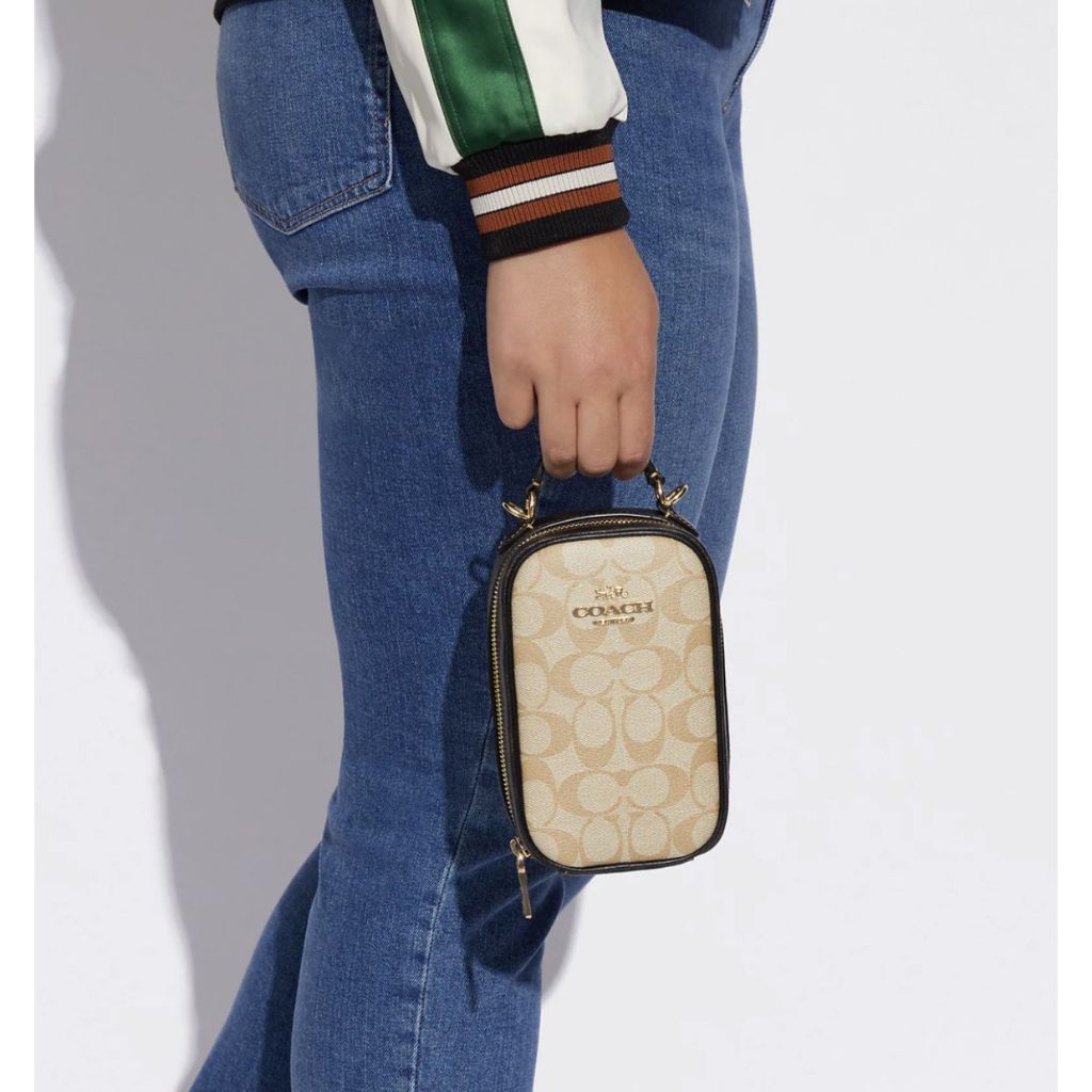 ORIG Preloved CCH Eva Phone Small Crossbody Bag In Colorblock Signature Canvas