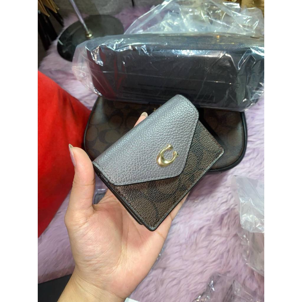 ORIG & IMPORTED CCH Card Case Small Flap Brown/Gray Wallet