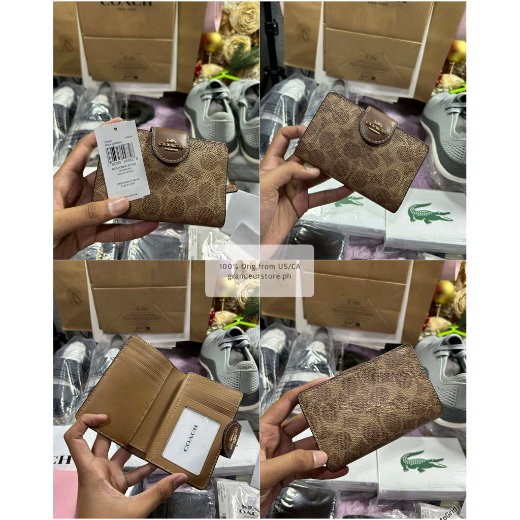 ORIG & IMPORTED CCH MEDIUM CORNER ZIP BIFOLD WALLET