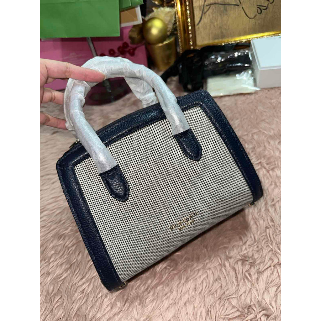 ORIG & IMPORTED KS Knott Canvas Mini Satchel Blue Bag