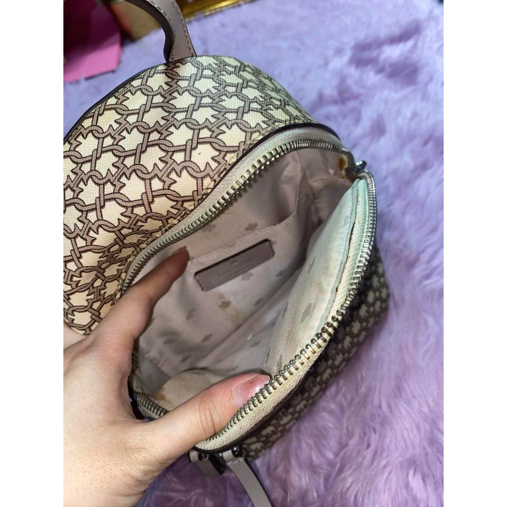 ORIG Preloved KS Natalia Top Handle Satchel Quilted Black Bag