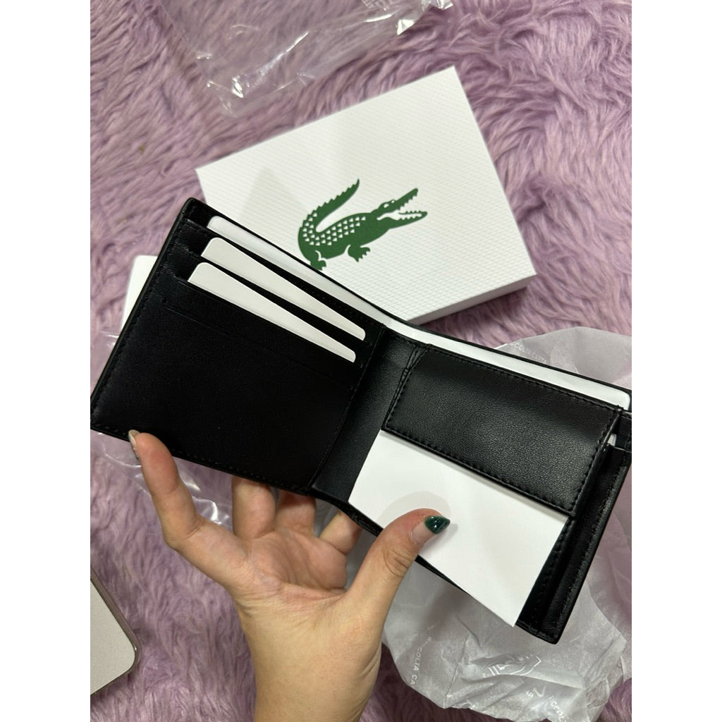 ORIG & IMPORTED NEW LCT Medium FG Leather Billfold Men Coin Black Wallet NH1112FG