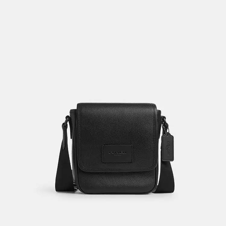 ORIG & IMPORTED CCH Lucas Crossbody Black Men Bag Pebbled Leather