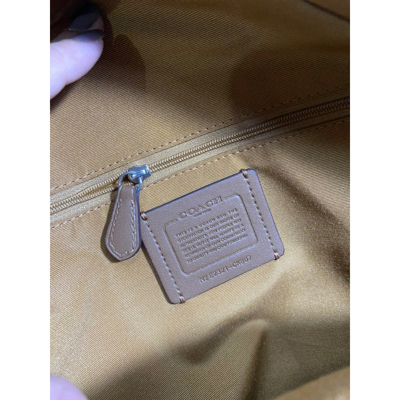 AUTHENTIC/ORIGINAL CCH Court Medium Backpack Bag In Colorblock Beige Brown