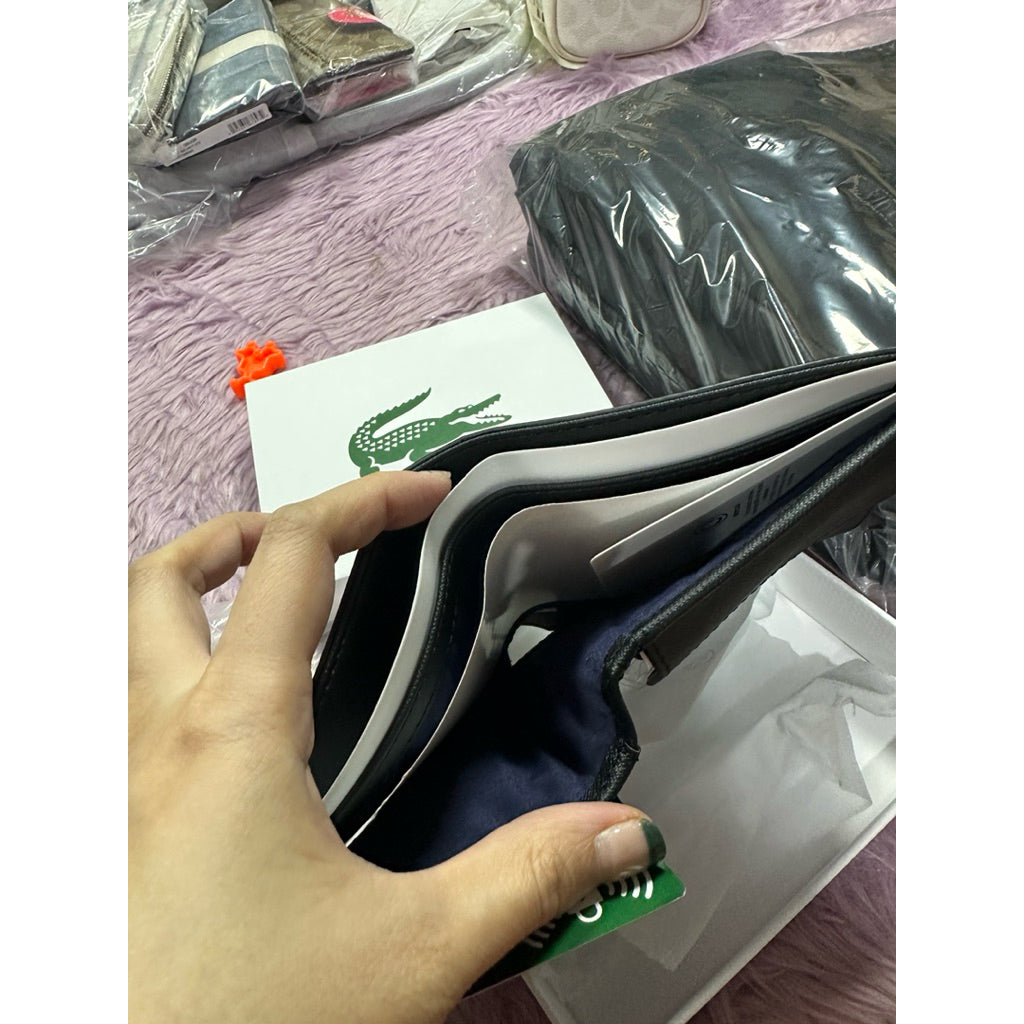 ORIG & IMPORTED LCT Men's Medium Men's Classic Billfold Coin Black Blue Wallet NH4421HC