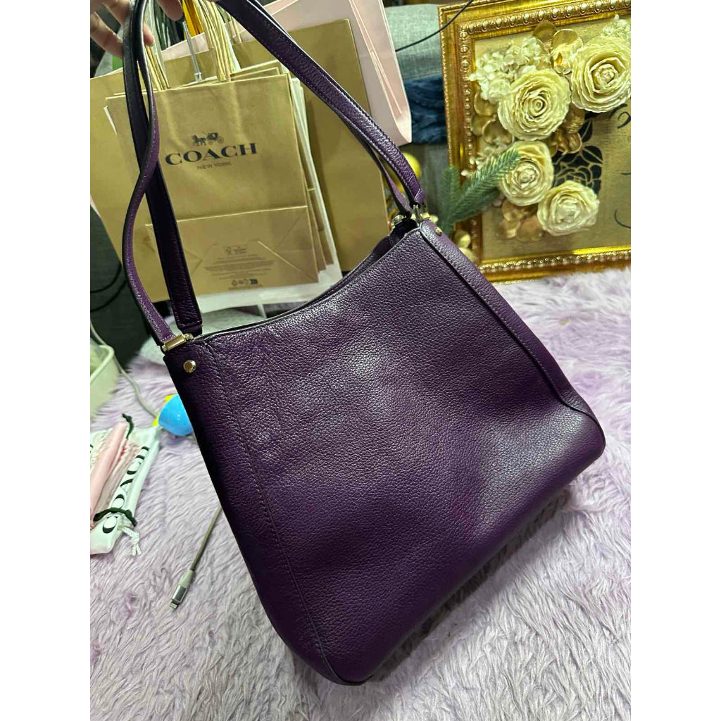 ORIG Preloved Kate Spade KS Leila Medium Triple Compartment Shoulder Purple Bag