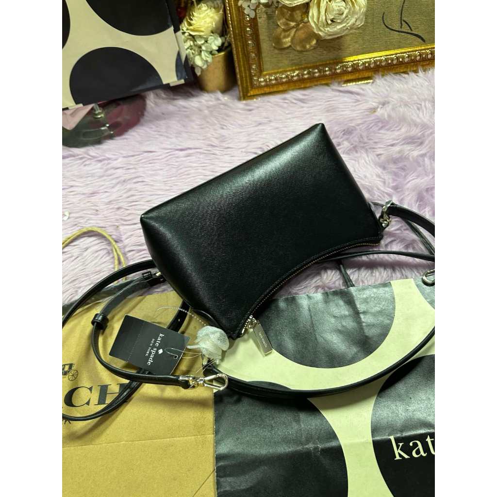 ORIG & IMPORTED KS Sadie Leather Crossbody Shoulder Black Bag